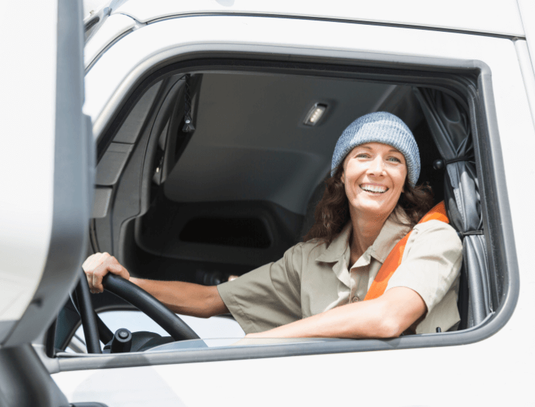 Woman in Truck Cab